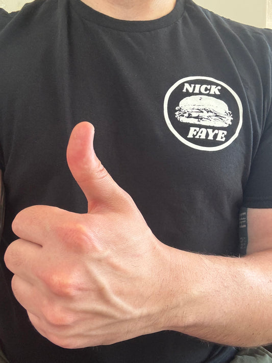 "Beef N Cheeze" Nick Faye Black T-Shirt